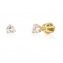 JVD Charming gold-plated earrings with zircons SVLE1501XH2GO JVD Charming gold-plated earrings with zircons SVLE1501XH2GO