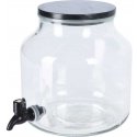 Home Styling Collection Glass jar with tap and pine wood lid, 5.2 l