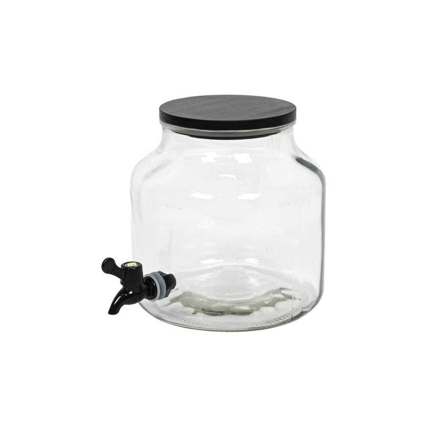 Home Styling Collection Lasipurkki hanalla ja mäntypuisella kannella, 5,2 l – 2
