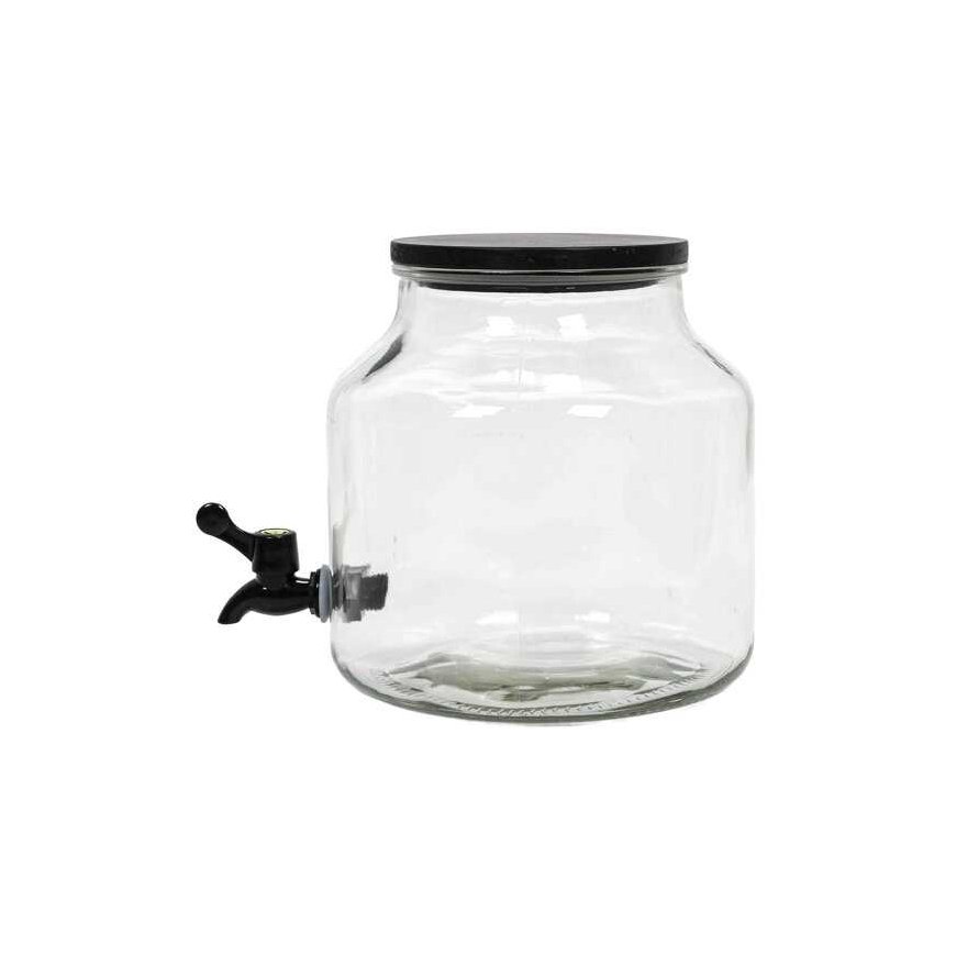 Home Styling Collection Lasipurkki hanalla ja mäntypuisella kannella, 5,2 l – 3