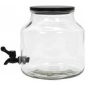 Home Styling Collection Glass jar with tap and pine wood lid, 5.2 l