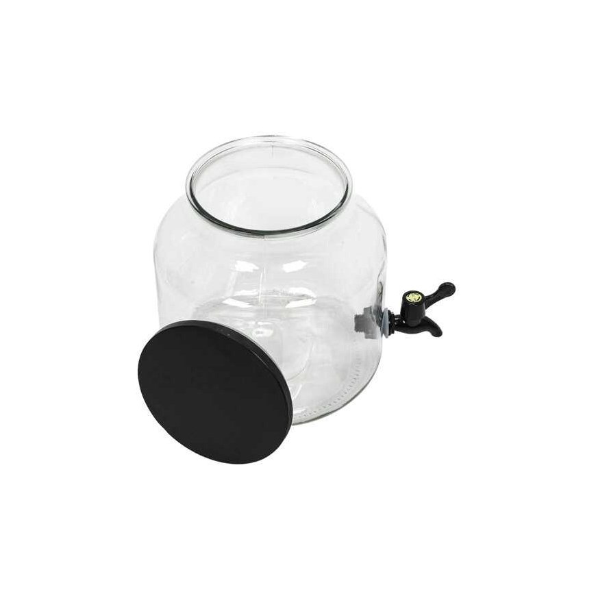Home Styling Collection Glass jar with tap and pine wood lid, 5.2 l – 4