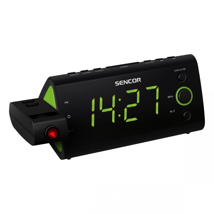 Sencor SRC 330 GN radio Pulkstenis