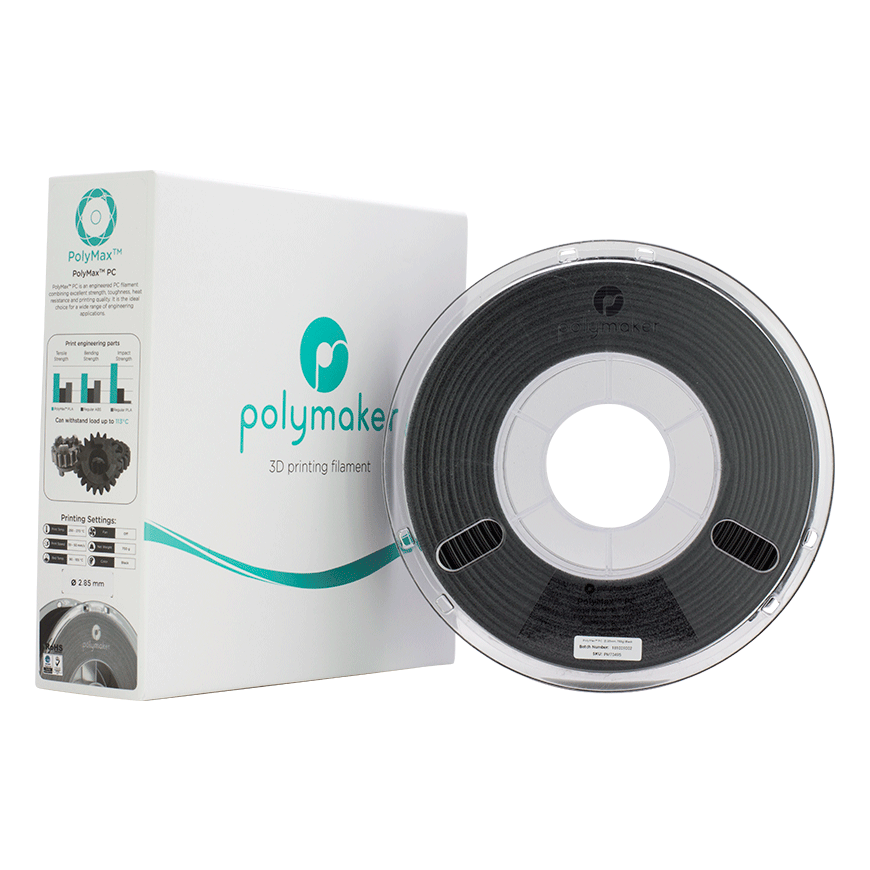 Polymaker PolyMax Tough PC - 0.75kg - 1.75mm - Juodas – 5