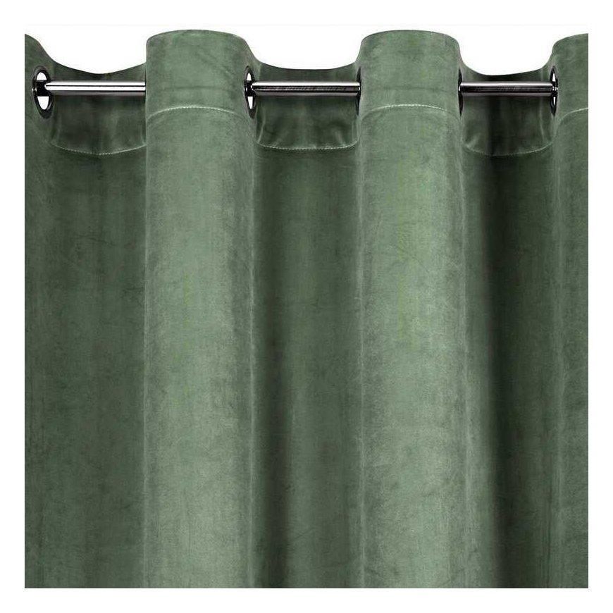 Eurofirany Curtains 140x250 Rosa mint dark velor ready for eyelets D91 – 3