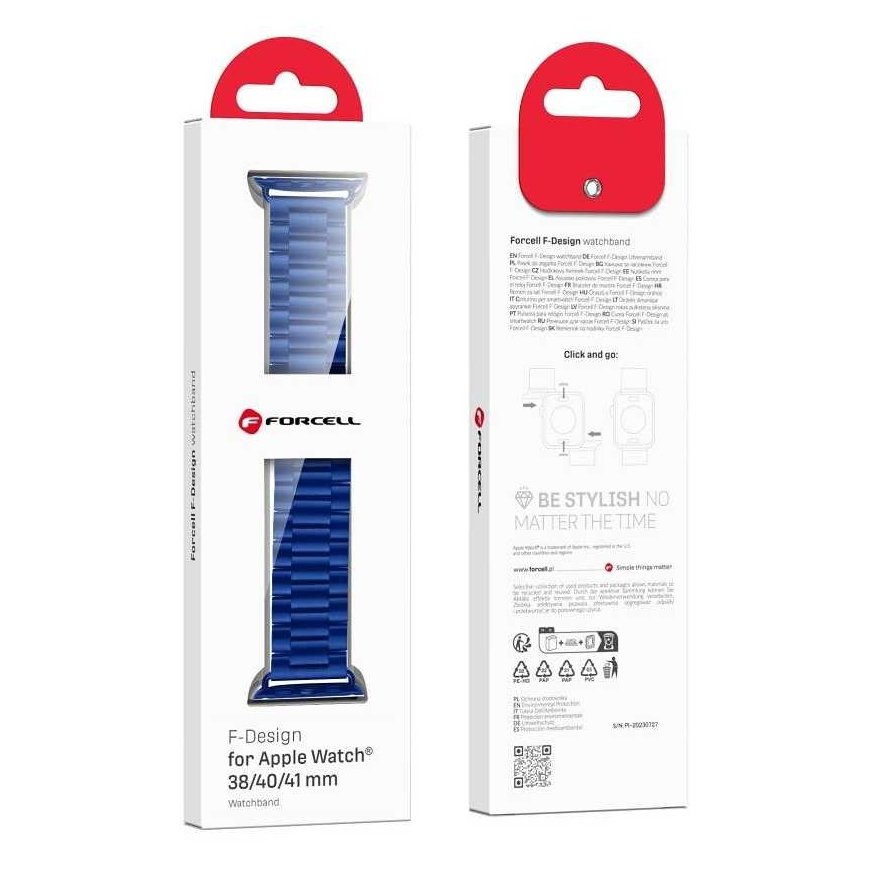 ForCell FORCELL F-DESIGN FA10 strap for APPLE watch 42 / 44 / 45 / 49 mm blue – 4
