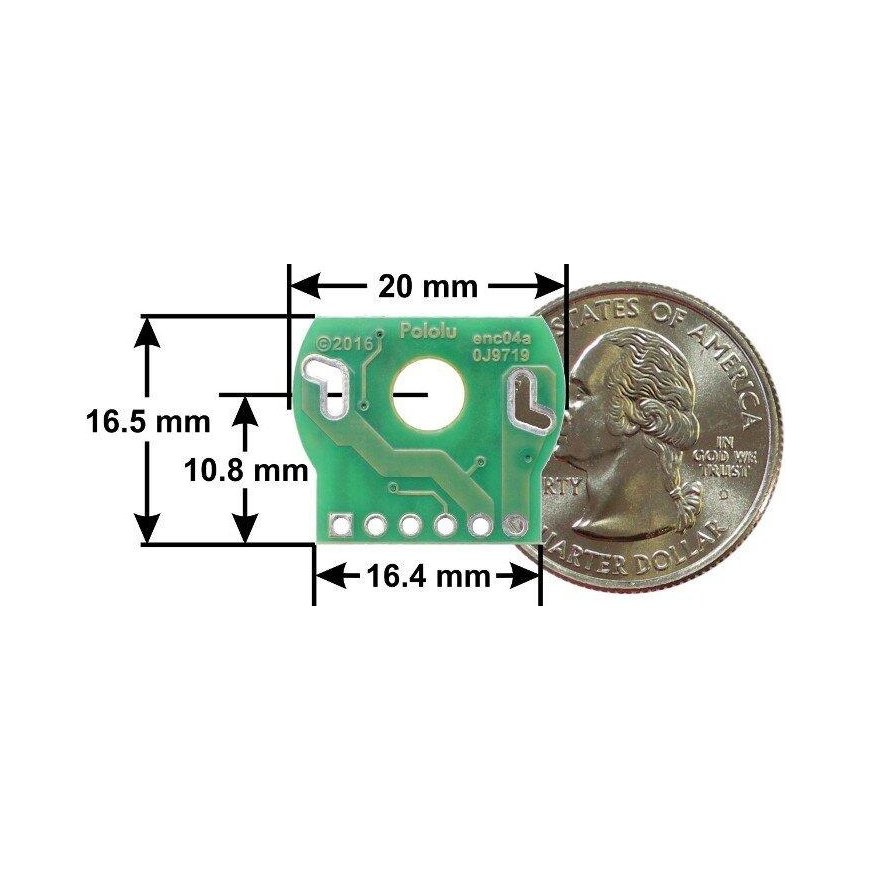 Magnetic encoder set for 20D mm metal motors, 20 CPR, 2.7-18V, x2, Pololu 3499 – 5