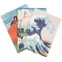 ERIK The Great Wave of Kanagawa Hokusai pack 3 A5 notebooks
