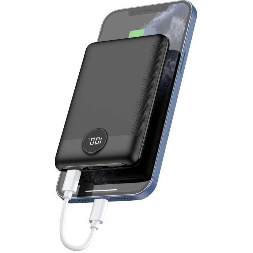 Ulkoinen akku POWER BANK VEGER S11 10000mAh (Type-C MicroUSB 22.5W) musta