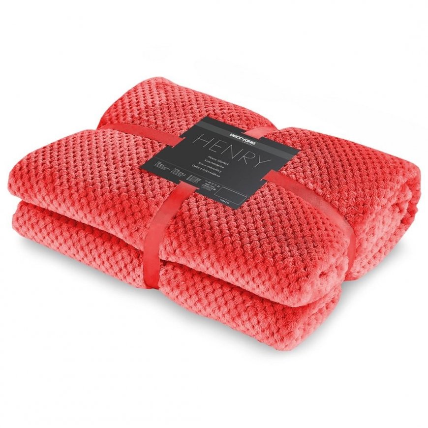 Plaid DecoKing Henry, red, 220 cm x 240 cm – 3