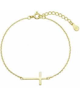 Evolution Group Gold-plated bracelet with a cross 63008