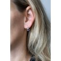 Beneto Silver earrings with blue zircons AGUC2226 Beneto Silver earrings with blue zircons AGUC2226