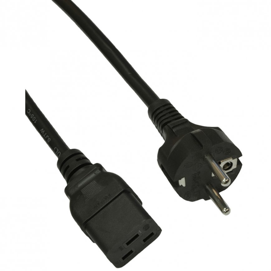 Akyga Server power cable AK-UP-01 IEC C19 CEE 7/7 250V/50Hz 1.8m Must 1,8 m CEE7/7 C19 pistikut