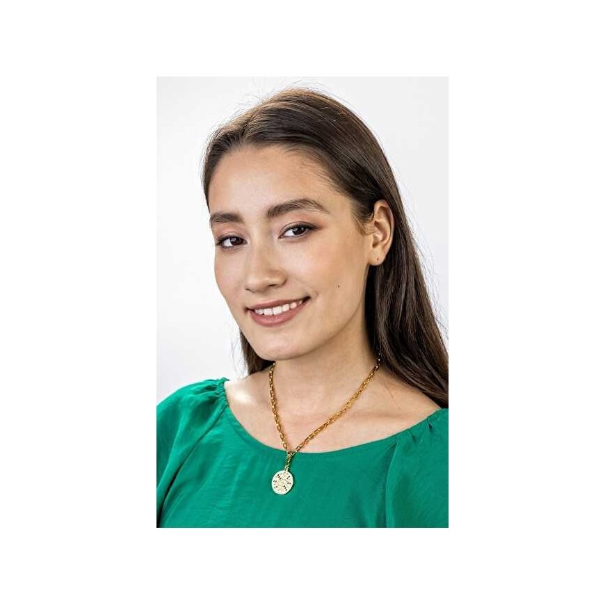 Marc Malone Išskirtinis paauksuotas karoliai Ariana Juodas Necklace MCN23021G – 3