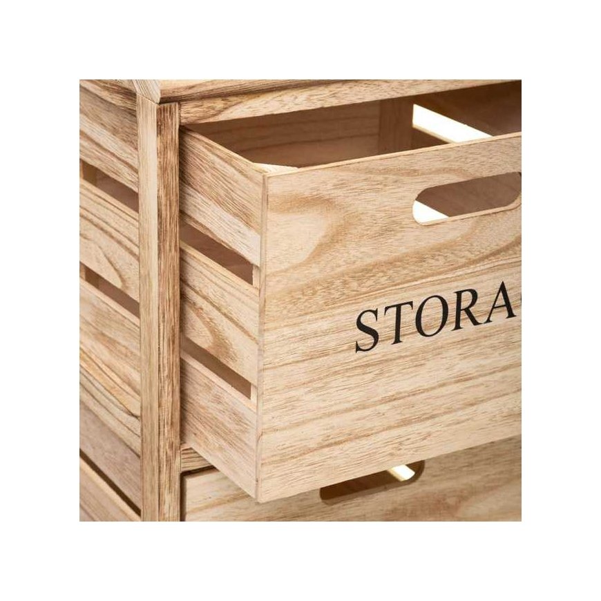 Chest of drawers, mobile storage rack, wooden cabinet with 3 drawers – 3