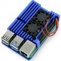 Odseven Raspberry Pi 4B aliumininis radiatorius - dėžutė mėlynos spalvos su dviem ventiliatoriais Odseven Raspberry Pi 4B aliumininis radiatorius - dėžutė mėlynos spalvos su dviem ventiliatoriais