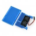 Odseven Raspberry Pi 4B aluminum radiator - blue box with two fans Odseven Raspberry Pi 4B aluminum radiator - blue box with two fans