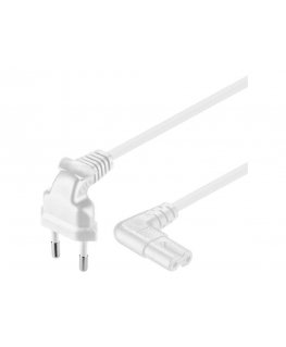 PREMIUMCORD Power cord 230V to tape recorder with curved connectors 3m