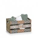 Zeller Present 15191 storage box Rectangular Paper, Plywood Multicolour, Wood
