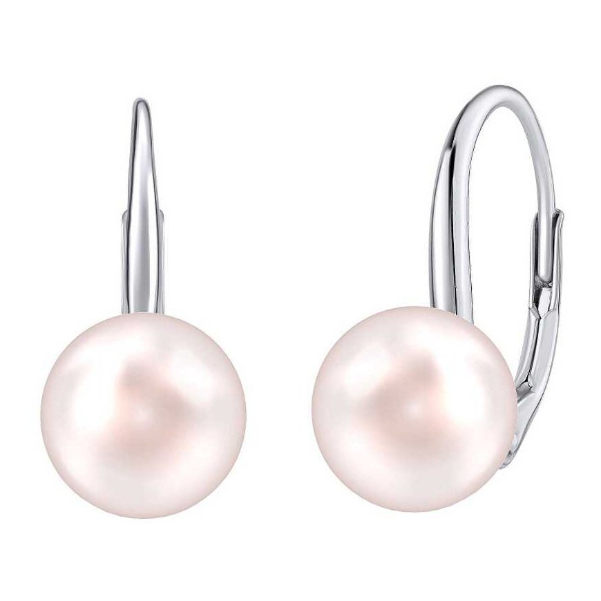 Silvego Silver korvakorut vaaleanpunaisella helmillä Swarovski ® Crystals VSW015ELPS