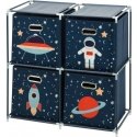 Storage Solutions Toy shelf with containers Space mission, 68 x 35 x 70 cm Storage Solutions Toy shelf with containers Space mission, 68 x 35 x 70 cm