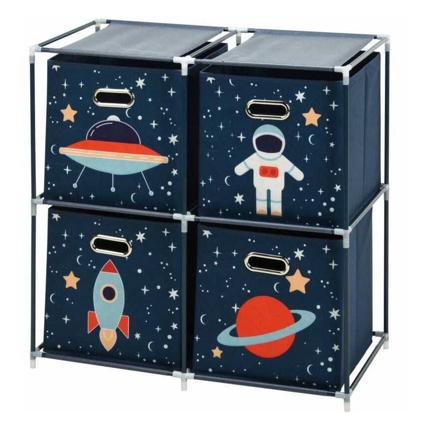 Storage Solutions Toy shelf with containers Space mission, 68 x 35 x 70 cm – 2