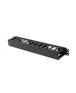 Lanberg Organizer Kabli 19" 1U plastikowy z zaślepką typ A czarny