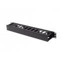 Lanberg Organizer Kabli 19" 1U plastikowy z zaślepką typ A czarny Lanberg Organizer Kabli 19" 1U plastikowy z zaślepką typ A czarny