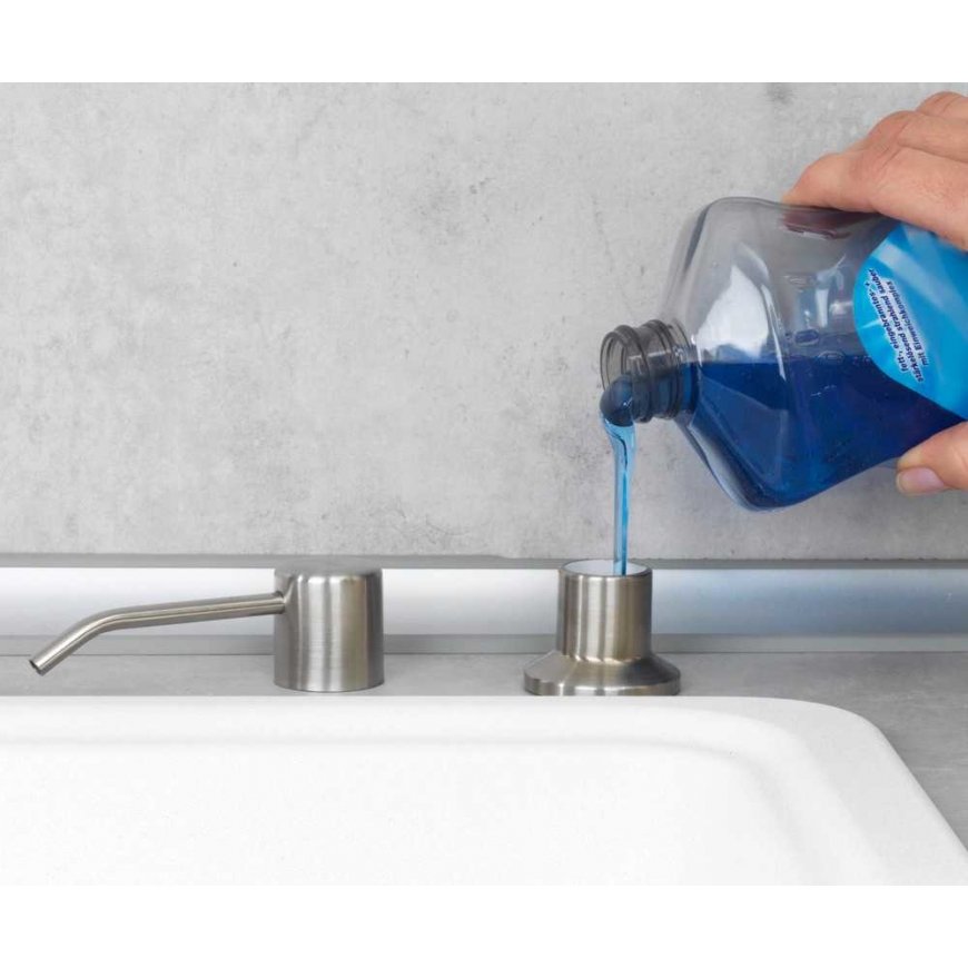 WENKO 54739100 muilo dozatorius 0,4 L Nerūdijančiojo plieno, Balta – 4