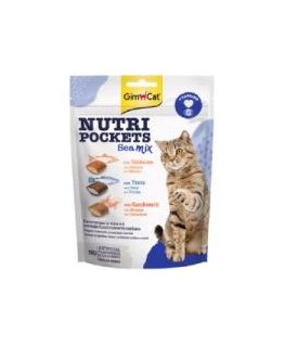 Cat food : GIMBORN Nutri Pockets Sea Mix with Salmon, Trout, Shr