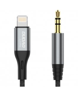 DUDAO audio cable Lightning - mini jack 3.5mm 1m gray L11PRO - Kabel - Audio/Multimedia Pilka