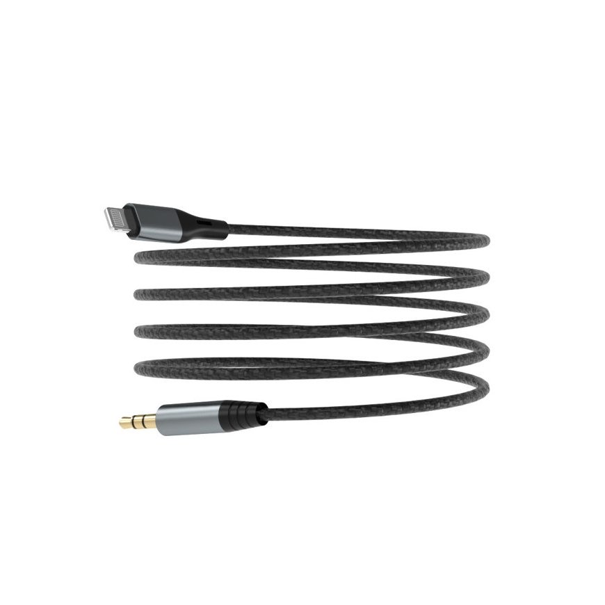DUDAO audio cable Lightning - mini jack 3.5mm 1m gray L11PRO - Kabel - Audio/Multimedia Hall – 3