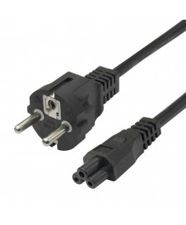 Deltaco 1902302 power cable Black 3 m CEE7/7 C5 coupler