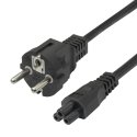 Deltaco 1902302 elektrības kabelis Melns 3 m CEE7/7 C5 uzmava Deltaco 1902302 elektrības kabelis Melns 3 m CEE7/7 C5 uzmava