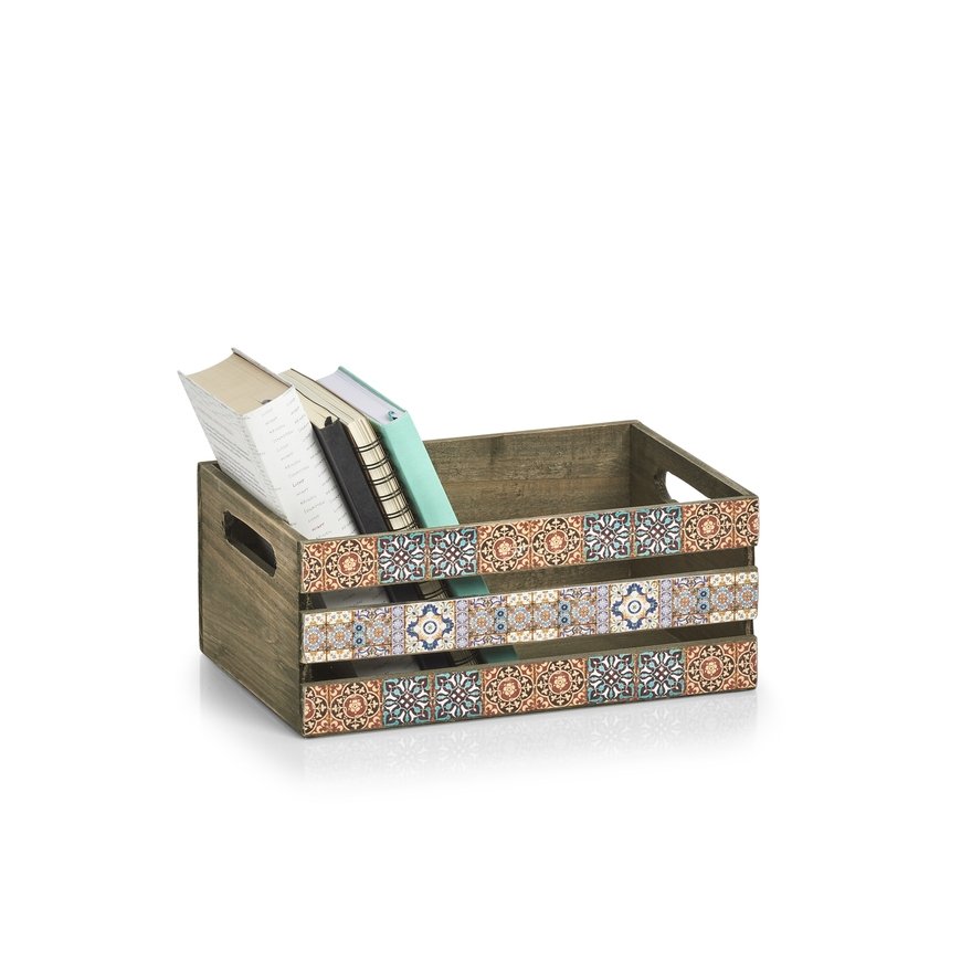Zeller Present 15192 storage box Rectangular Paper, Plywood, Wood Multicolour, Wood – 2