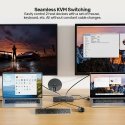 UNITEK D1103A01 sülearvuti dokk ja pordireplikaator Juhtmega ühendatud USB4 Must