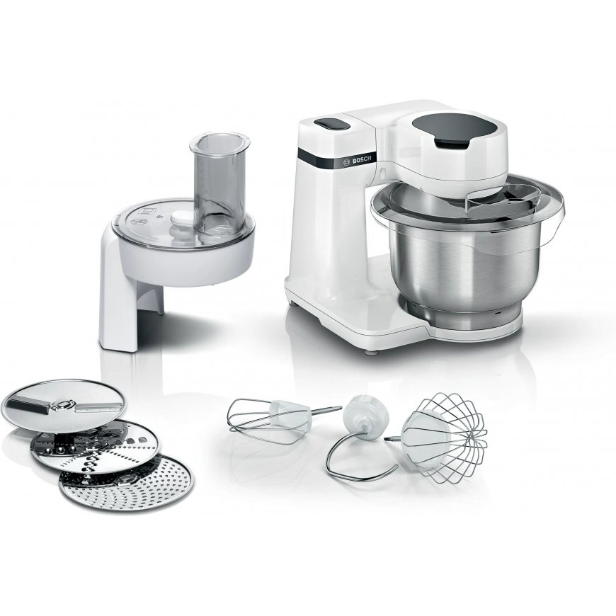 Bosch Serie 2 MUMS2EW01 pārtikas pārstrāde 700 W 3,8 L Nerūsējošs tērauds, Balts