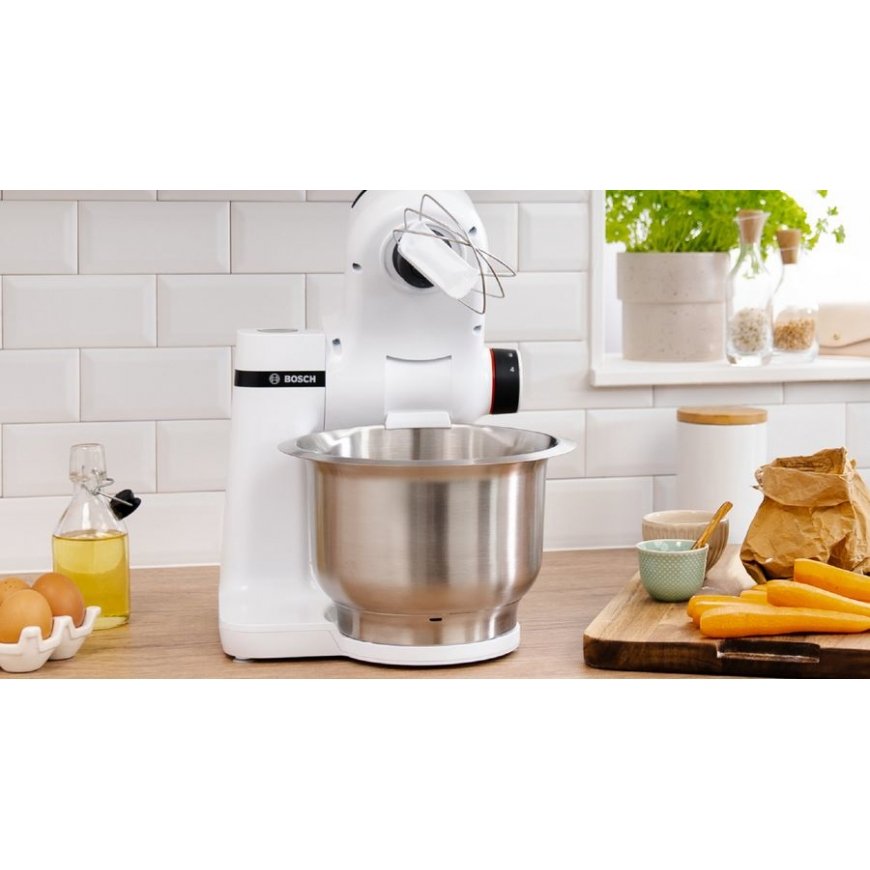 Bosch Serie 2 MUMS2EW01 food processor 700 W 3.8 L Stainless steel, White – 3