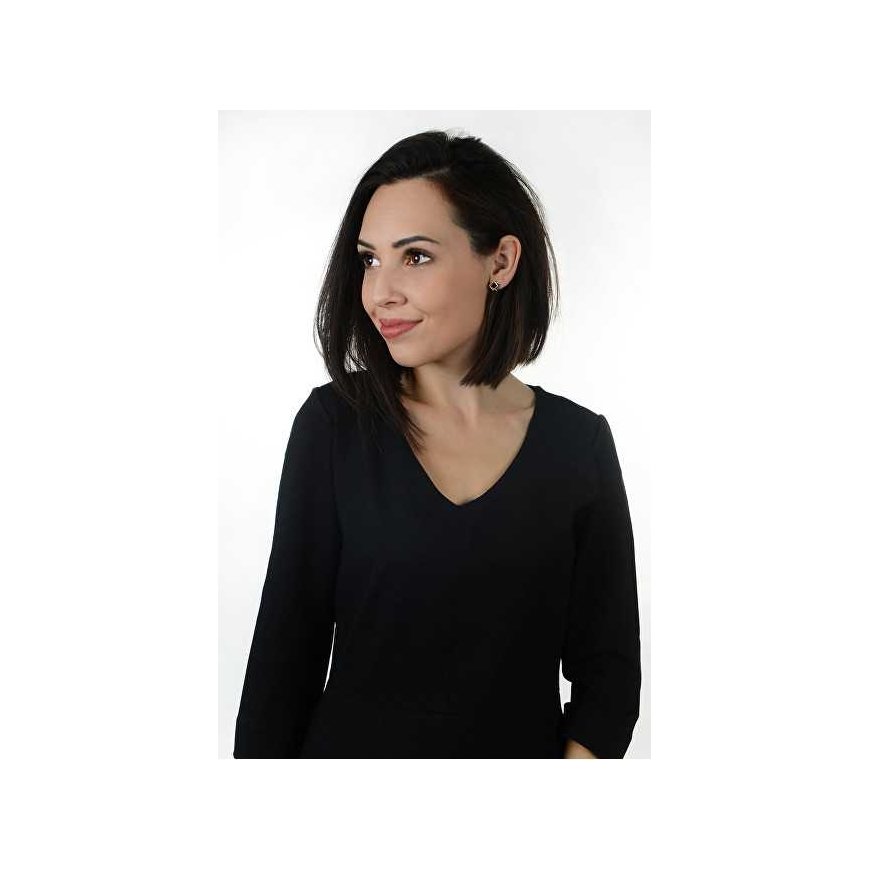 Troli Bronze Double Square Earrings - Black – 3