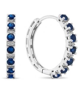 Brilio Silver Shiny round earrings with zircons EA472WB