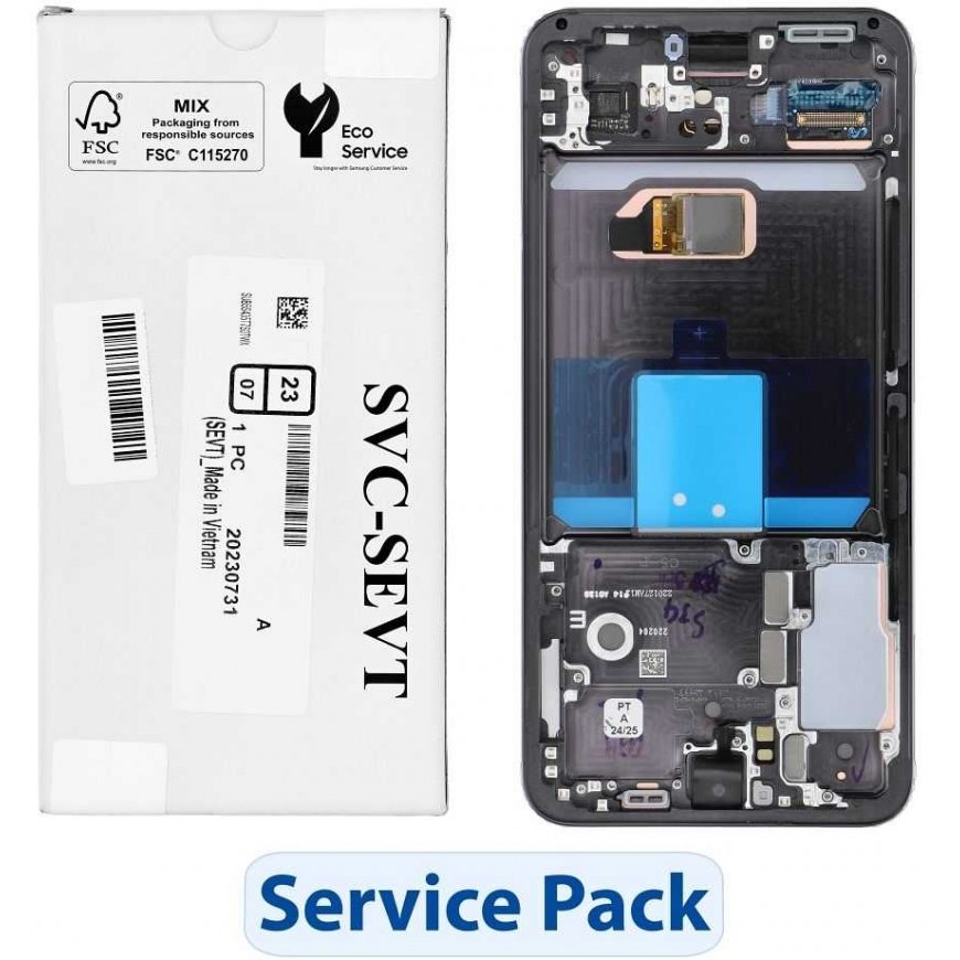 ServicePack LCD-näyttö SAMSUNG S22 S901 GH82-27520A musta – 5