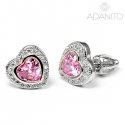 Beneto Glittery Heart Earrings AGUP1500S Beneto Glittery Heart Earrings AGUP1500S