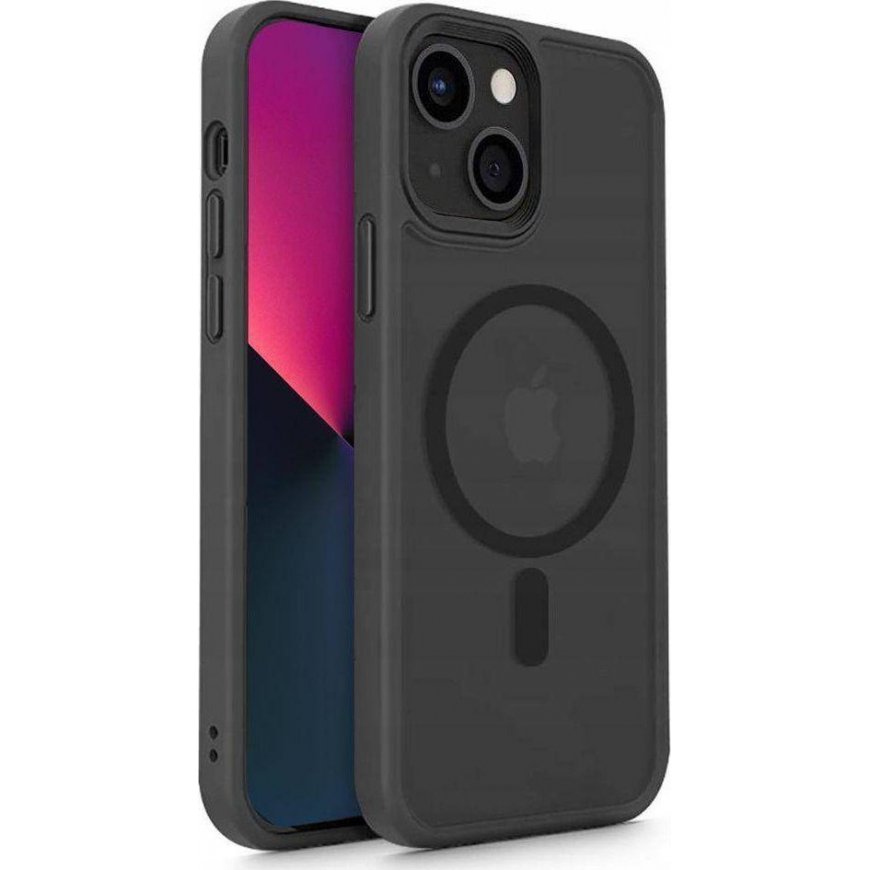 Tech-Protect Silicone MagSafe iPhone 15 Case - Matte Black