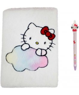 Cyp Brands Hello Kitty plush notebook + pen set