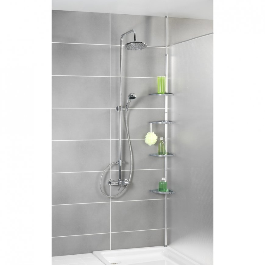 WENKO Compact sieninė lentyna vonios kambariui Aliuminis, Plastikas – 2