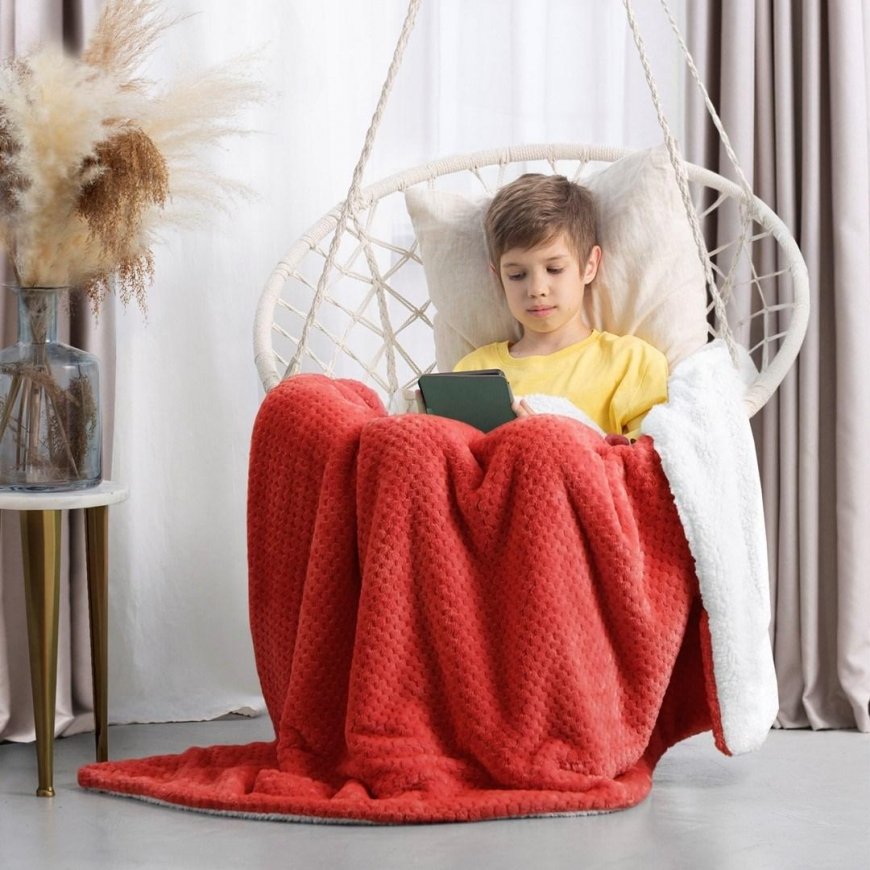 AmeliaHome Blanket SHLEEPY, 220x240 cm, color: red/white – 3