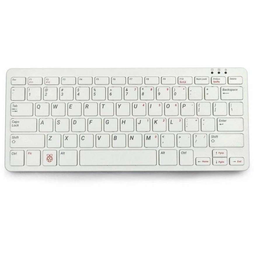 Official Raspberry Pi model 4B/3B+/3B/2B keyboard, red and white