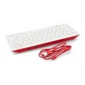 Official Raspberry Pi model 4B/3B+/3B/2B keyboard, red and white Official Raspberry Pi model 4B/3B+/3B/2B keyboard, red and white