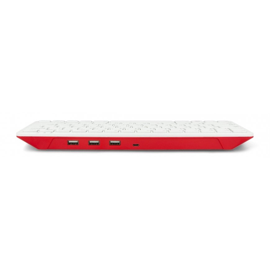 Oficiali Raspberry Pi modelio 4B/3B+/3B/2B klaviatūra, raudonai balta – 3
