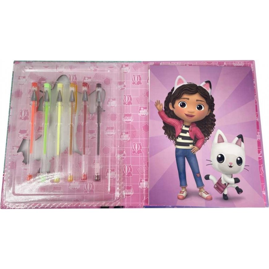 Kids Licensing Kids Euroswan - Licensing accessories Źelowy długopis su książka - Koci domek Gabi